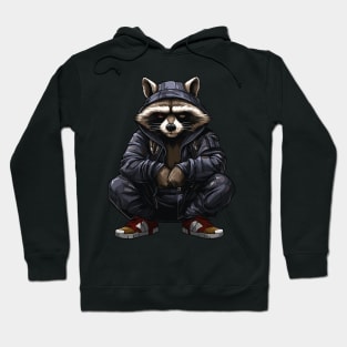 Hardbass Slav Squat Raccoon With Hoodie